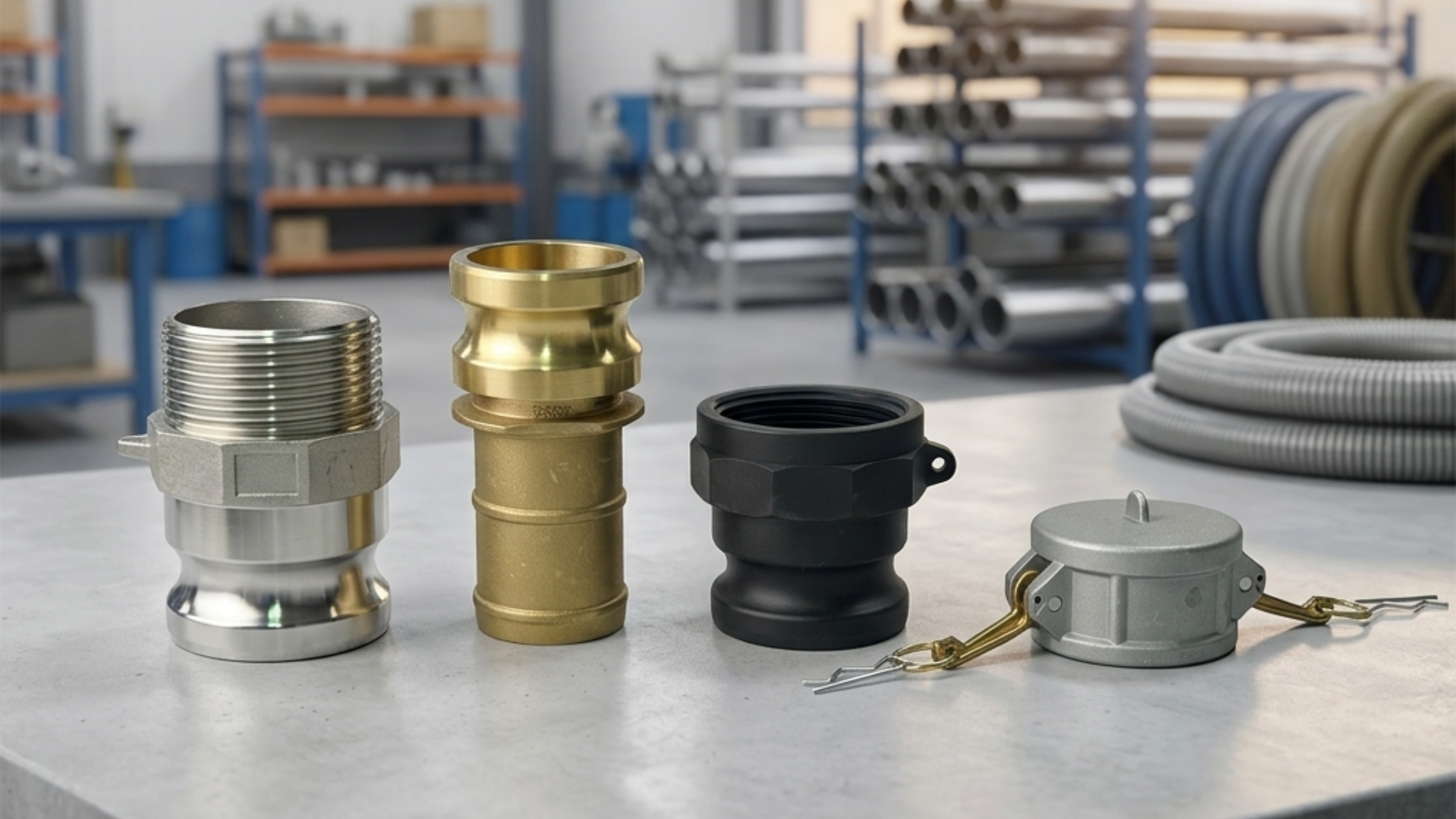¿Qué material necesitas en tu Acople Camlock? Guía para elegir: aluminio, inoxidable, bronce y polipropileno