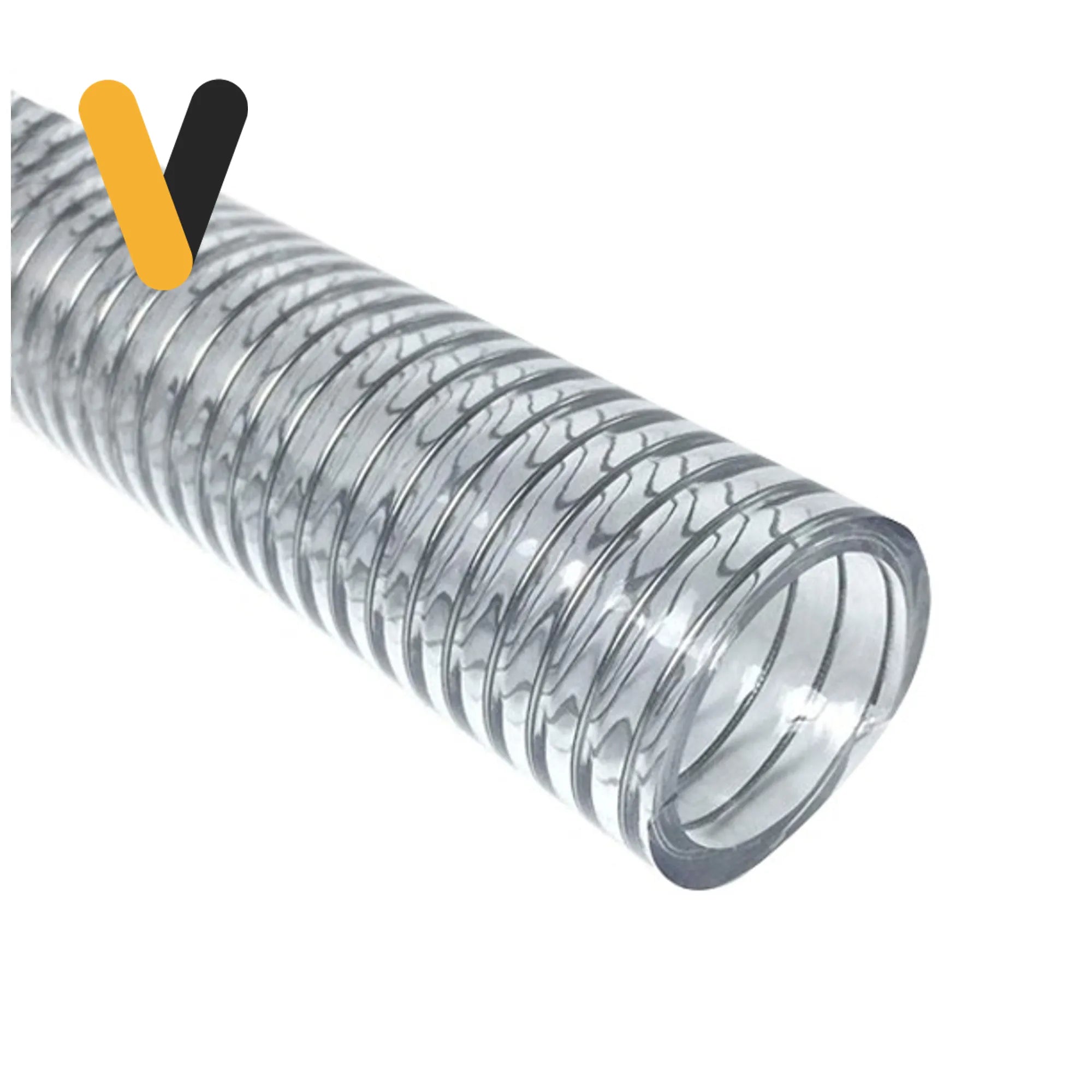Manguera de succión cristal transparente con espiral de acero