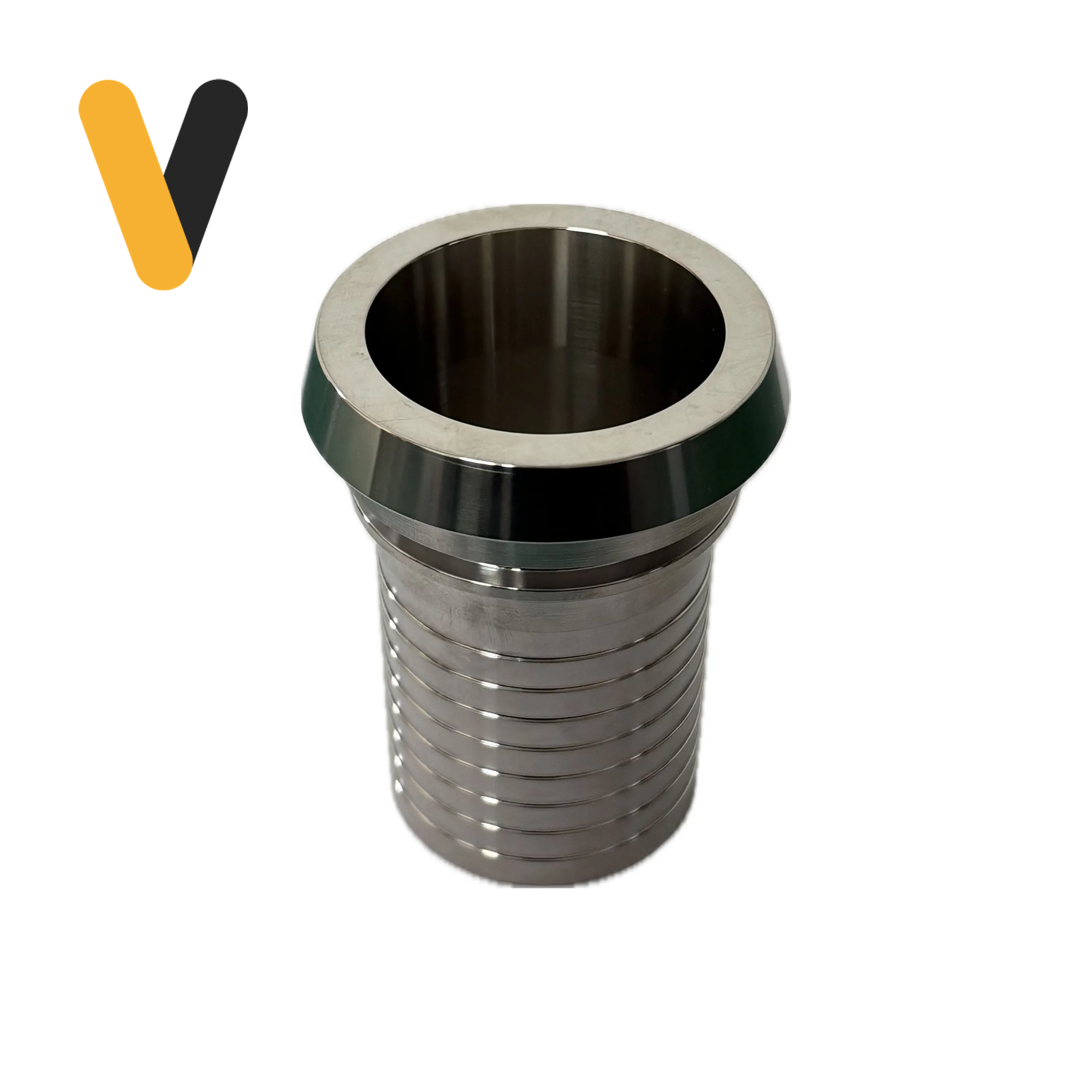 Liner DIN con espiga para manguera SS304 — collar cónico de unión DIN y espiga dentada portamanguera