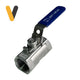 Válvula de Bola 1 Cuerpo Inoxidable