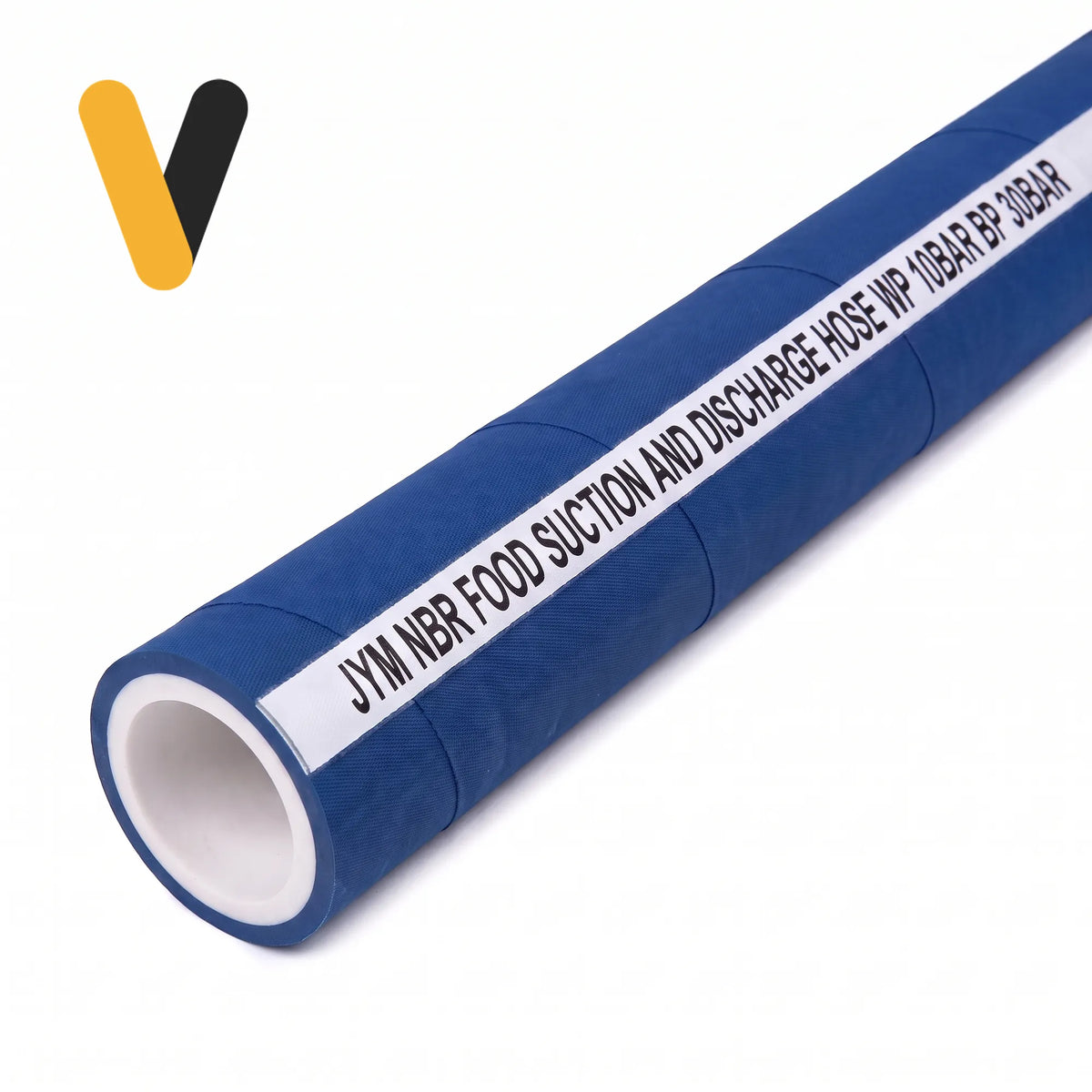 Manguera alimentaria azul NBR de succión y descarga con tubo interior blanco, 10 BAR